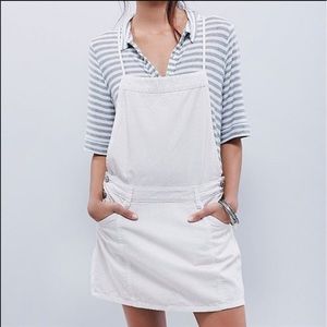 Free People White Overall Dress